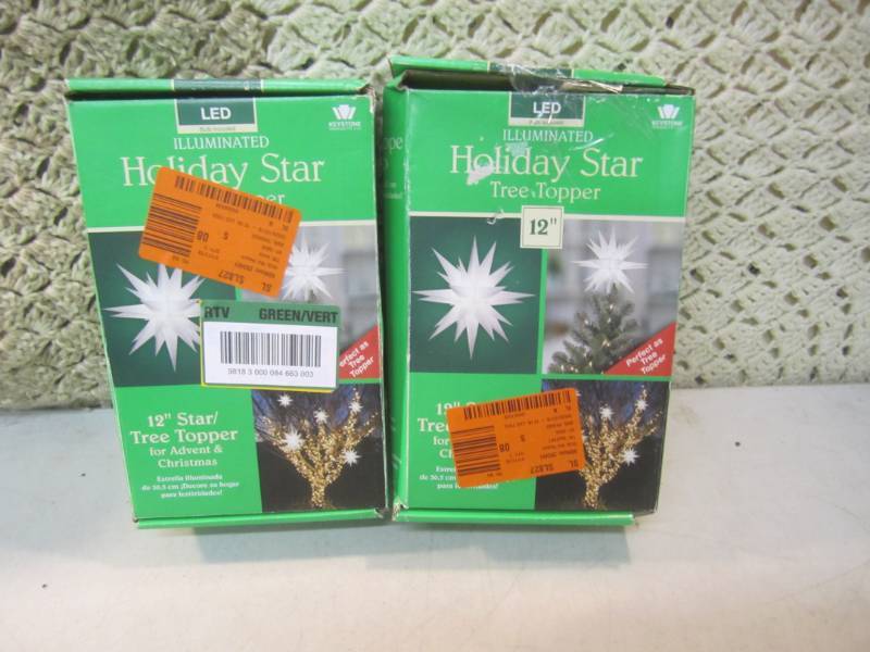 lot 94 image: Lot of 2 12 Illuminated LED Holida...