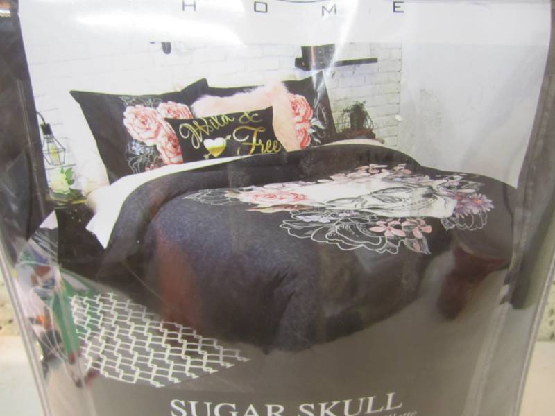 lot 103 image: TwinTwin XL Size Sugar Skull Comfo...