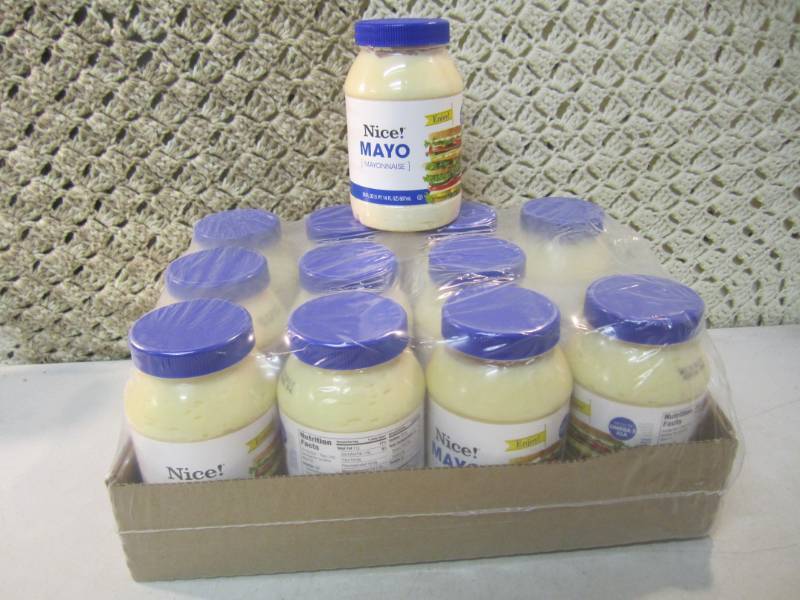 lot 144 image: Case of 12 Jars of Mayo Best by Mar...