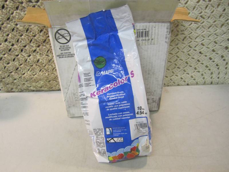 lot 158 image: Case of 2 - 10 Pound Bags of Mapei ...