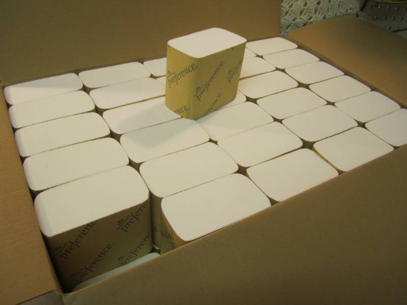 lot 169 image: Case of 2-Ply White Interfolded Bat...