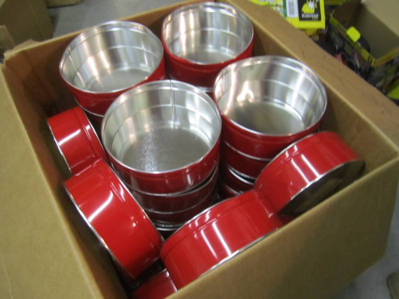 lot 177 image: Lot of 44 Tin Containers No Lids So...