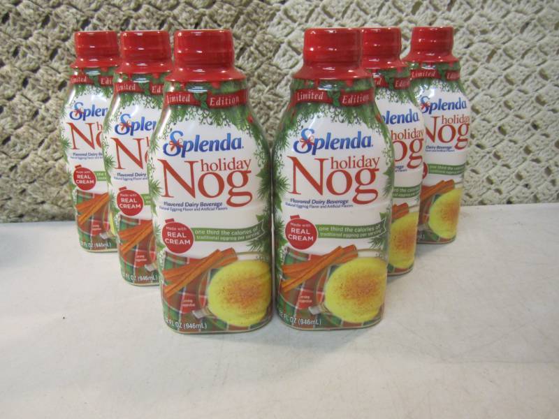 lot 221 image: 6 Bottles of Splenda Holiday Nog Be...
