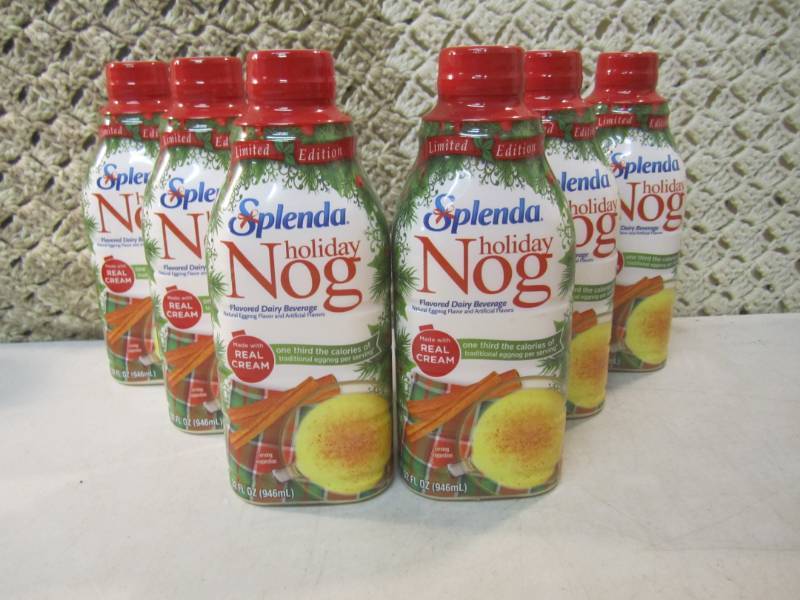 lot 222 image: 6 Bottles of Splenda Holiday Nog Be...
