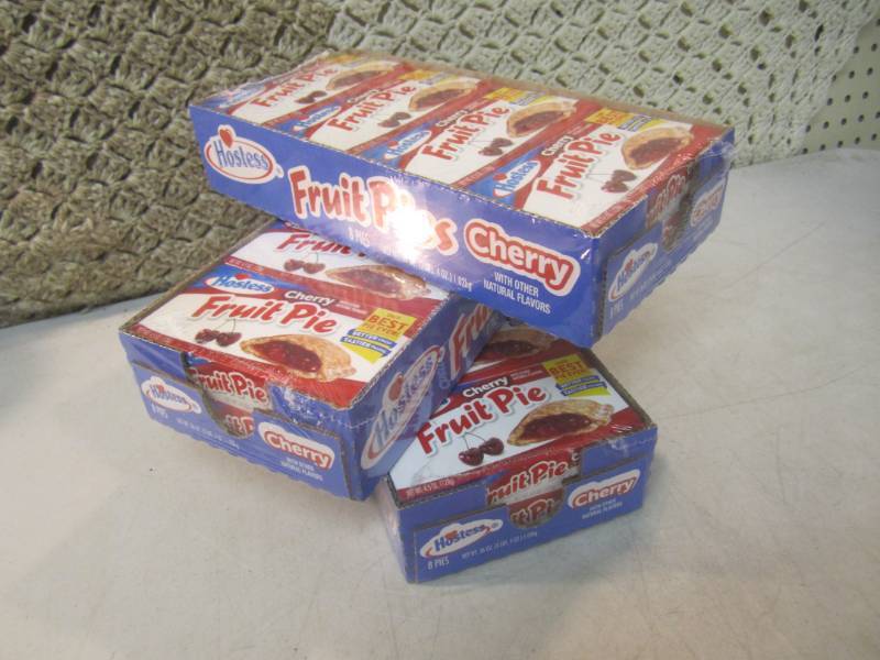 lot 228 image: 3 Packs with 8 Hostess Cherry Fruit...