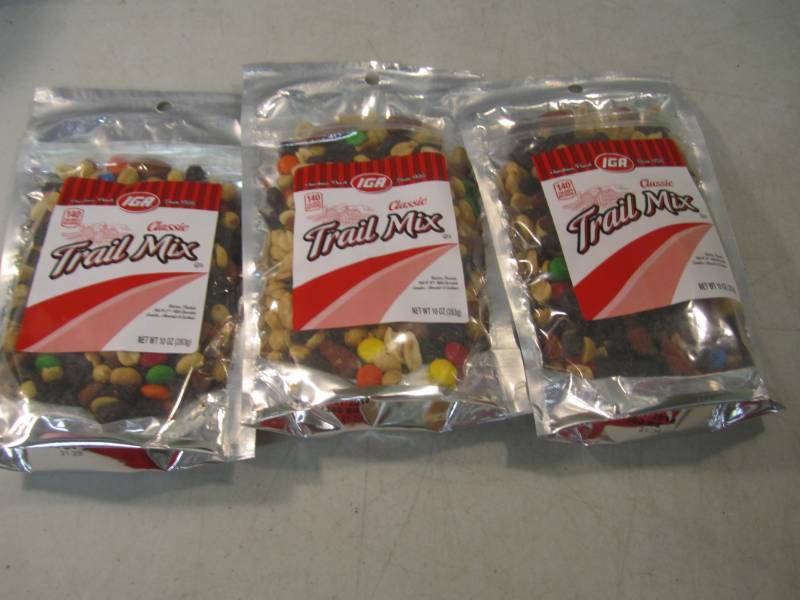 lot 243 image: 3 Bags of Classic Trail Mix Best by...