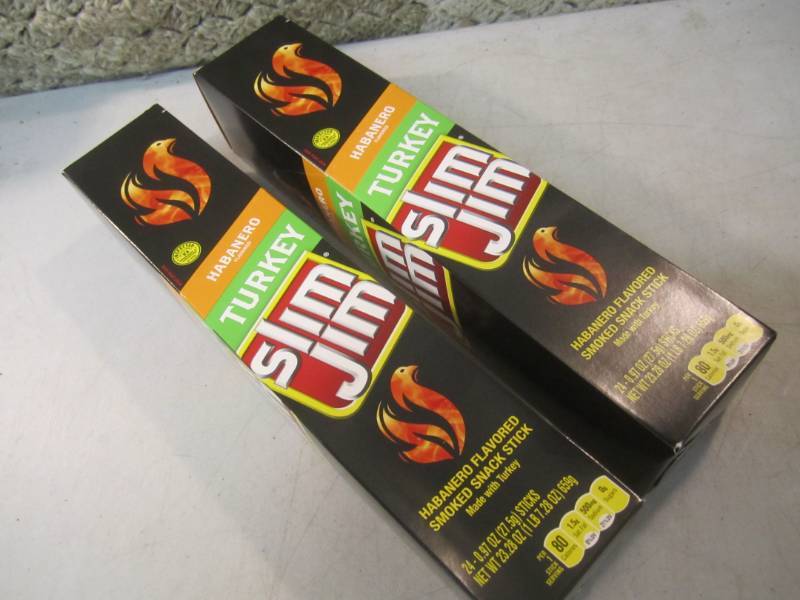lot 247 image: 2 Box of 24 each Slim Jim Snack Sti...