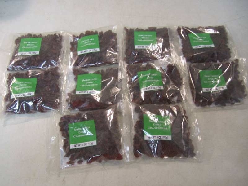 lot 253 image: 10 Bags of Sweetened Dried Cranberr...