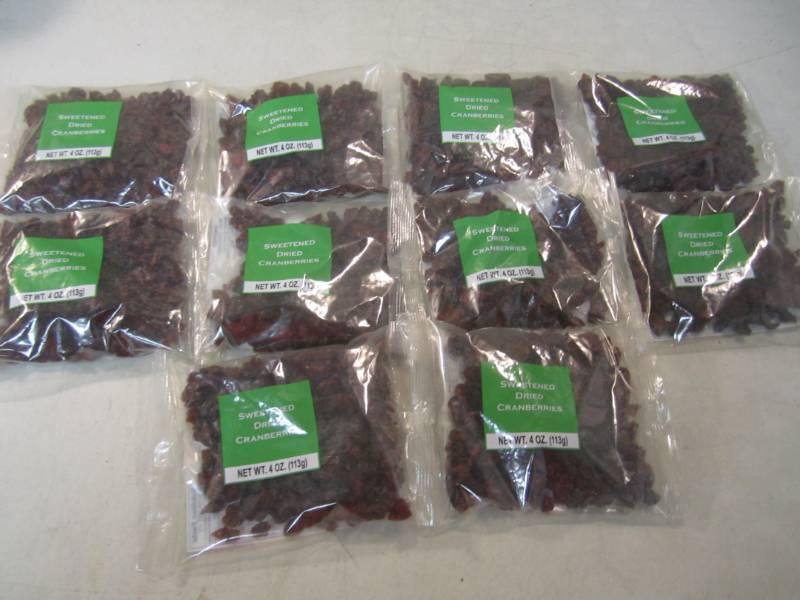lot 254 image: 10 Bags of Sweetened Dried Cranberr...