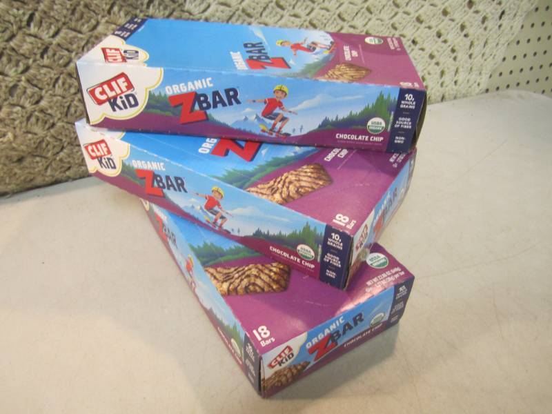 lot 267 image: 3 Boxes of Organic Z Bars Chocolate...