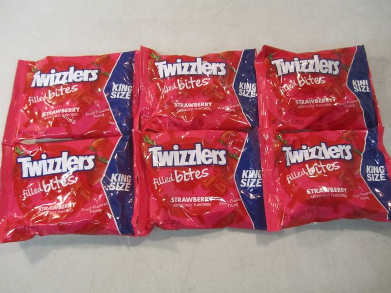 lot 273 image: 6 Bags of Kin Size Twizzlers Filled...