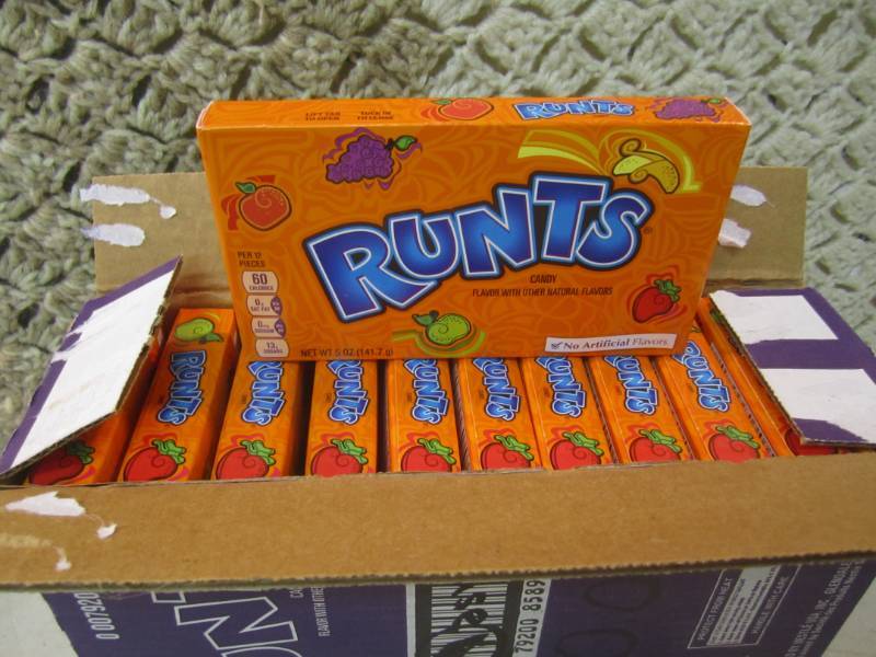lot 276 image: Case of 12 Boxes of Runts Candy Bes...