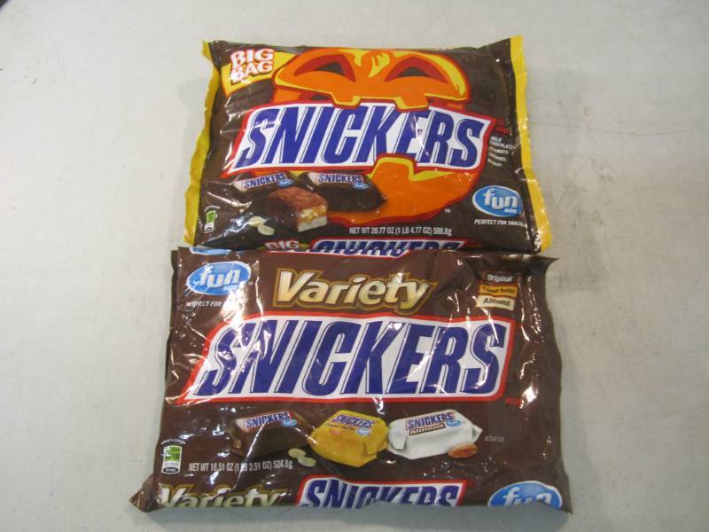 lot 299 image: 2 Big Bags of Fun Size Snickers Reg...