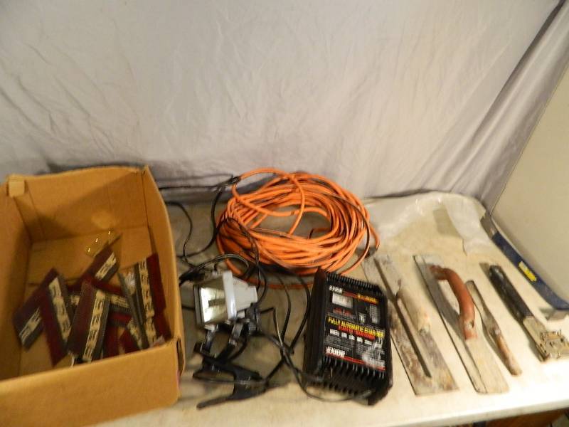 Battery Charger, Cord, Light, Tools, Etc