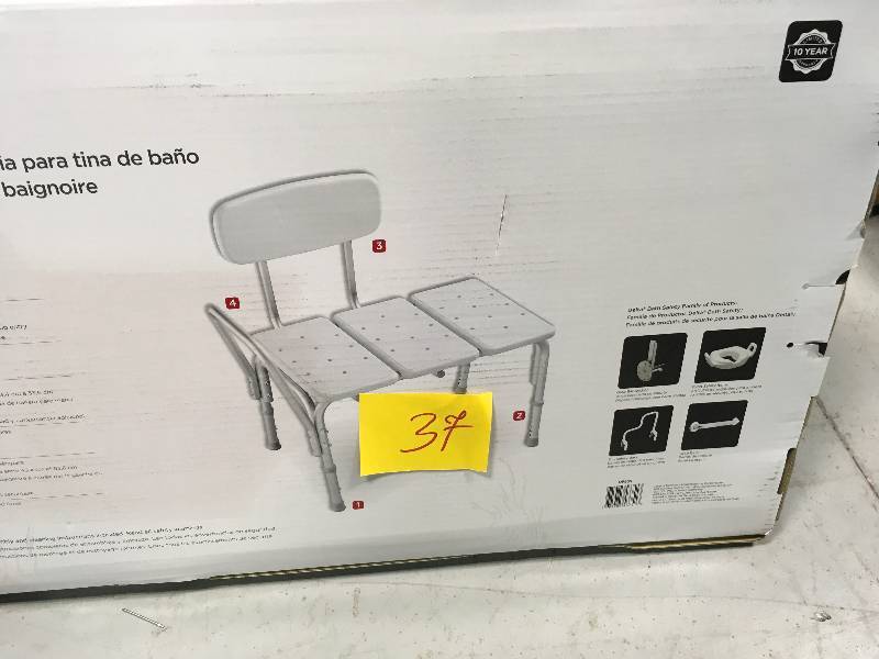lot 37 image: Delta Adjustable Tub Transfer Bench