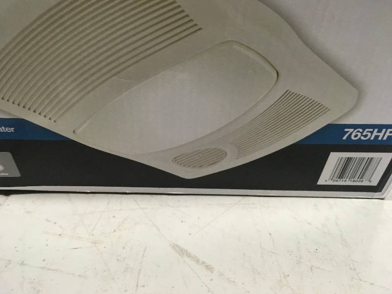 lot 48 image: Nutone 100 CFM Ceiling Directionally Adjustable Exhaust Bath Fan with Light and 1500-Watt Heater not used
