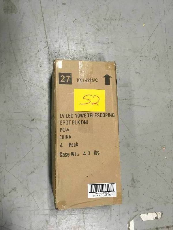 lot 52 image: Hampton Bay Low-Voltage 10-Watt Equivalent Black Outdoor Integrated LED Landscape Telescoping Spot Light not used