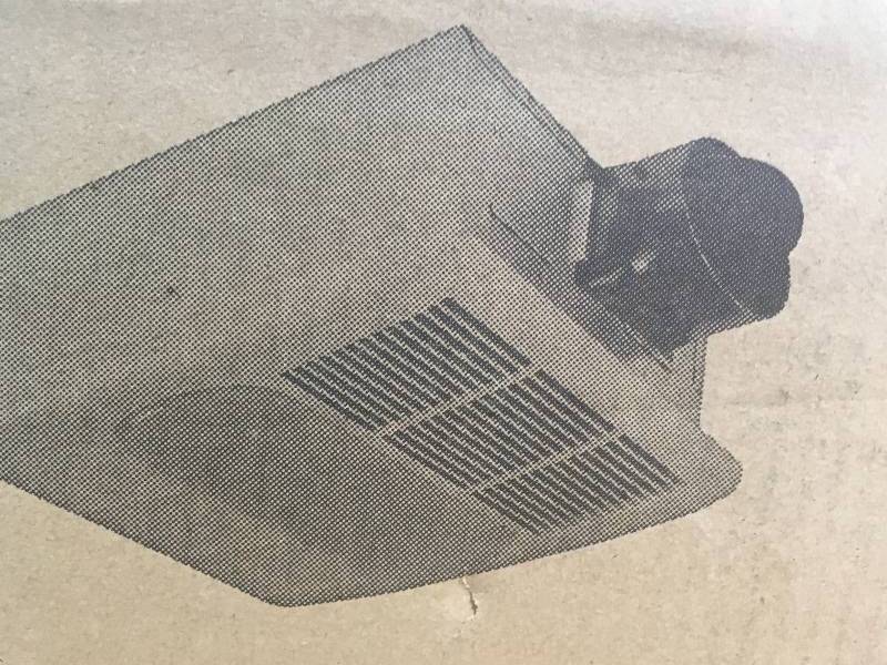 lot 75 image: Delta Breez Radiance Series 80 CFM Ceiling Bathroom Exhaust Fan with Light and Heater in good conditions