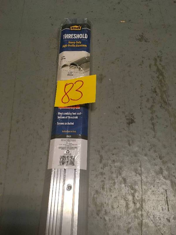 lot 83 image: Premium High Threshold With Vinyl Seal AP 118, 36, Aluminum