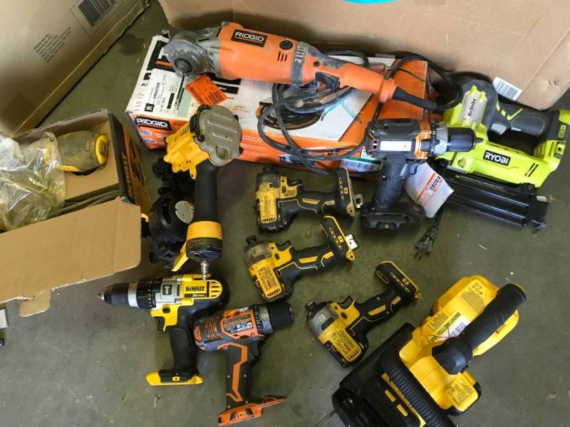 Salvage lot of power tools for parts or repair