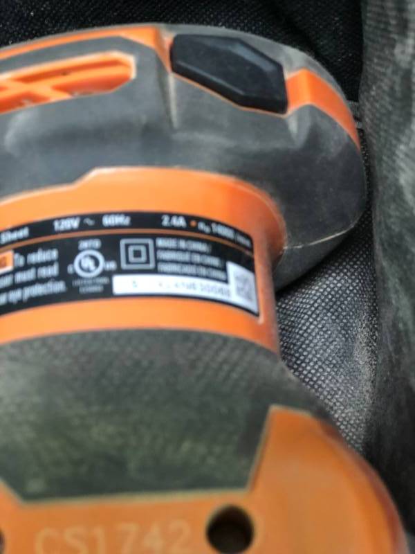 Ridgid 2.4 Amp 14 Sheet Sander with AIRGUARD Technology used in working condition