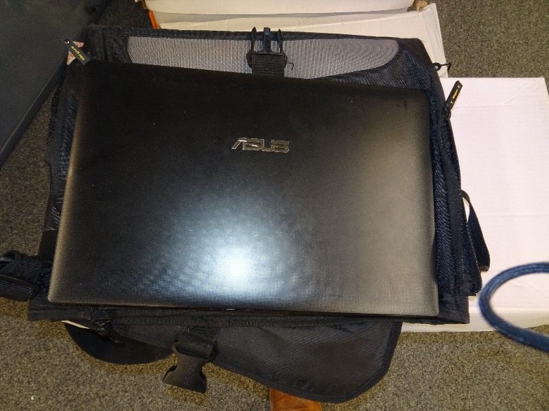 Miscellaneous laptops, monitors, printers, phones, and backpacks