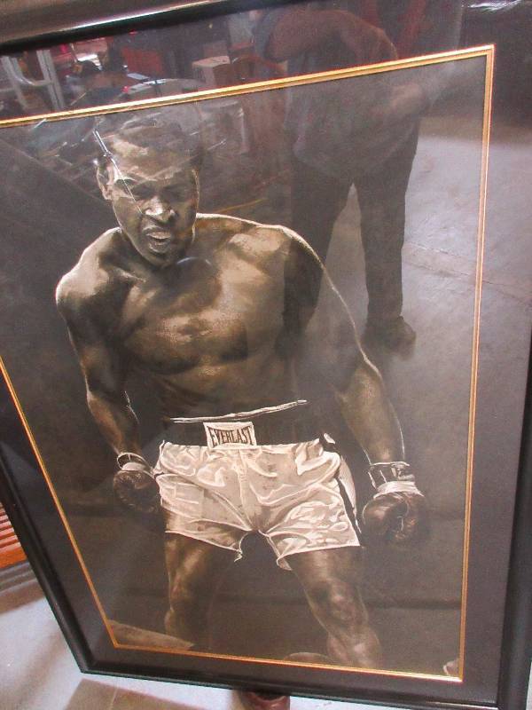 lot 130 image: ALI-THE GREATEST, NUMBERED PRINT BY STEPHEN HOLLAND