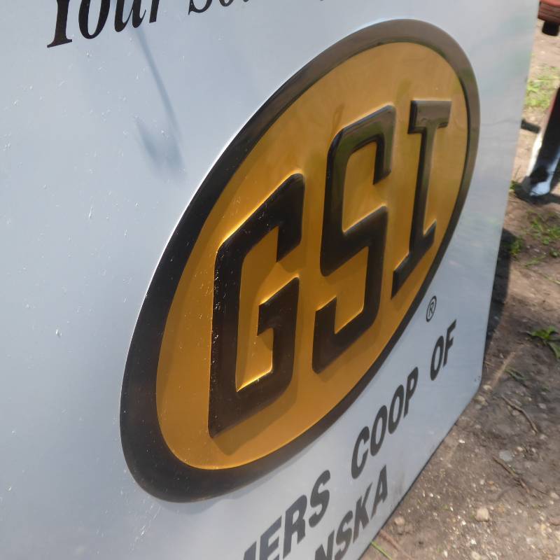 lot 13 image: Grain Systems Steel Embossed Sign