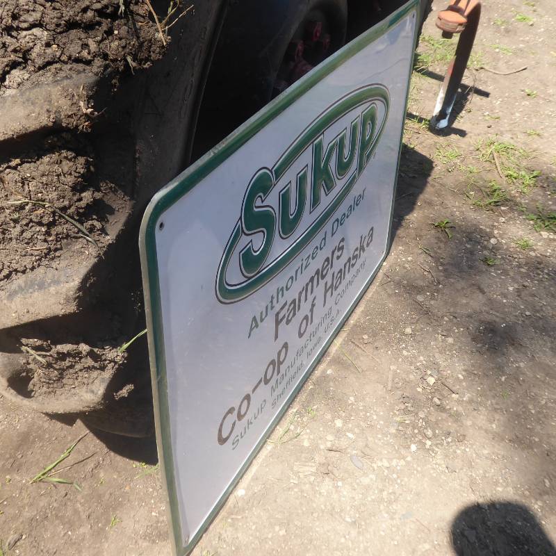 lot 17 image: Sukup Buildings Steel Embossed Sign