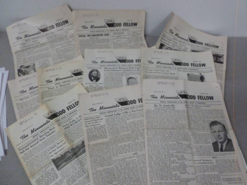lot 158 image: Vintage Odd Fellow Newspapers