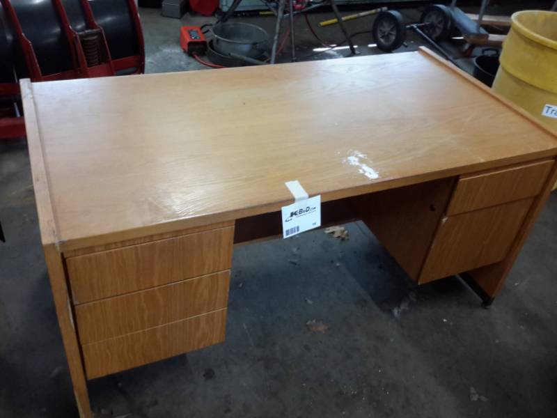 lot 56 image: Office Desk with Five Drawers
