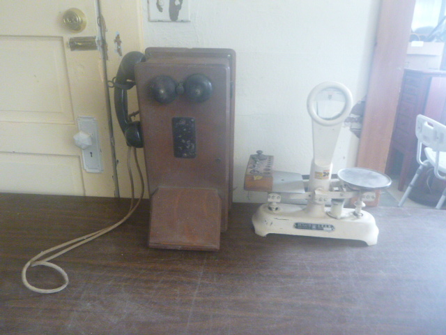 lot 55 image: Antique Telephone and Scale