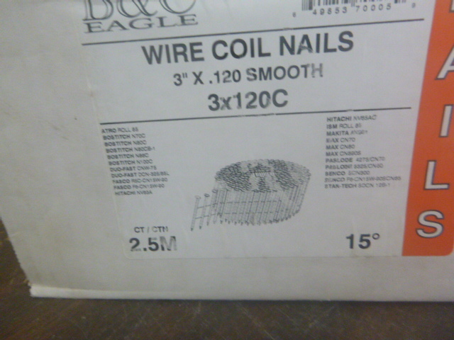lot 117 image: 2 Boxes of Wire Coil Nails