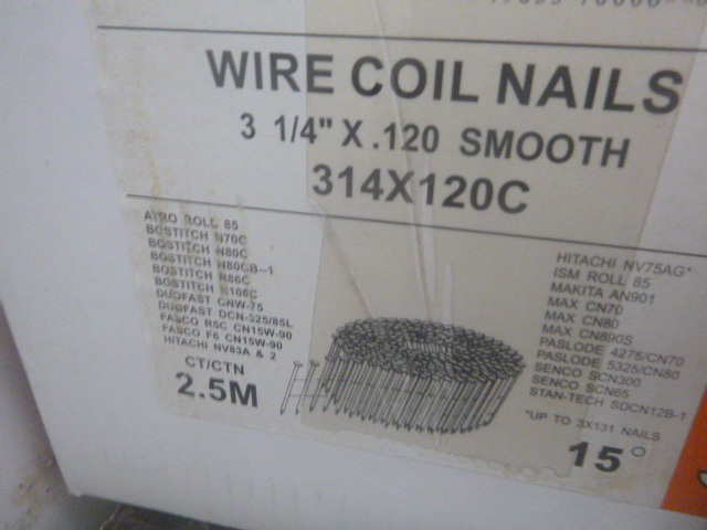 lot 118 image: 2 Boxes of Wire Coil Nails
