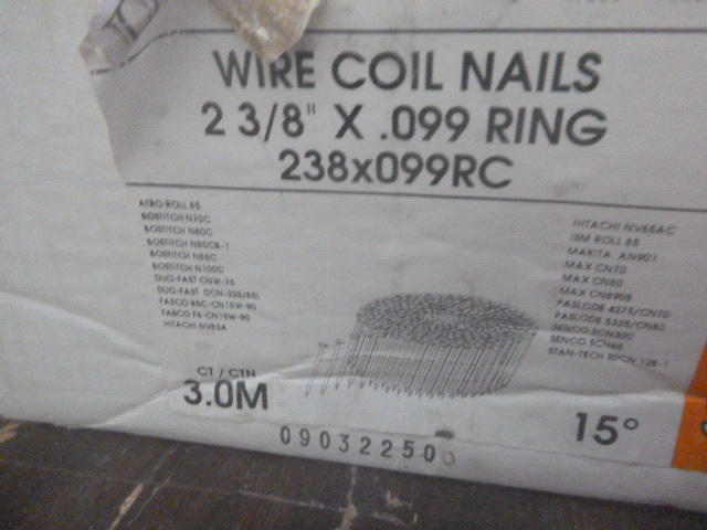 lot 119 image: 2 Boxes of Wire Coil Nails