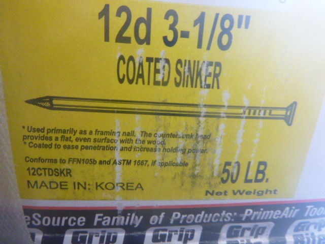 lot 132 image: Box of Coated Sinker Nails
