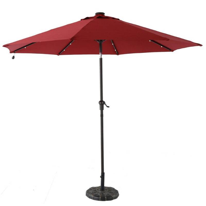 Hampton Bay 9 Ft Aluminum Solar Crank And Tilt Patio Umbrella In Chili Patio Furniture Toilet S Tools Lawn Care Grills More Auction 226 K Bid