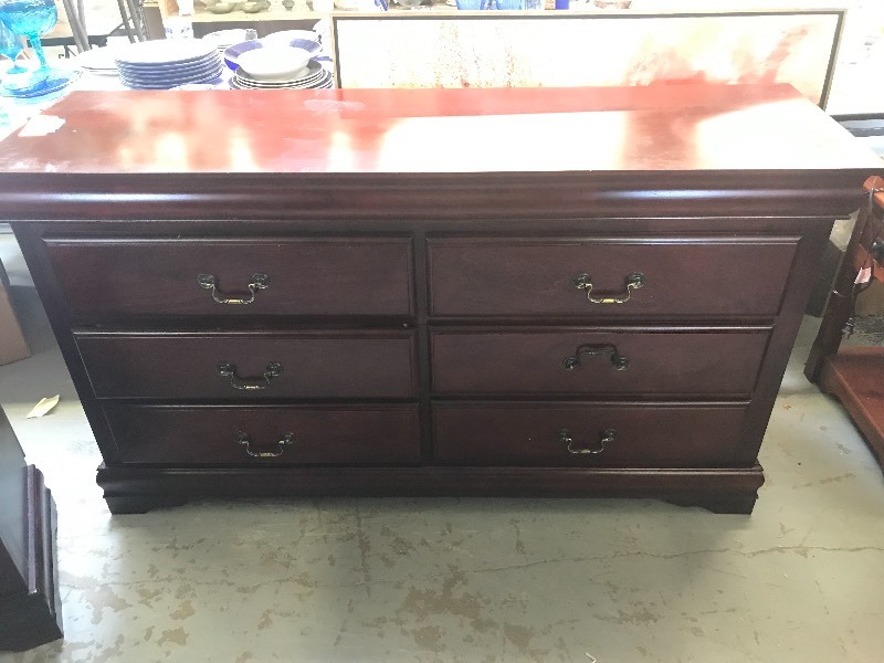 WOODEN DRESSER AND NIGHT STAND