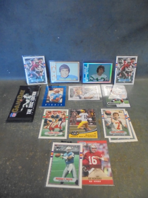 Football Quarterback Cards with Namath, Gabriel and Rookies