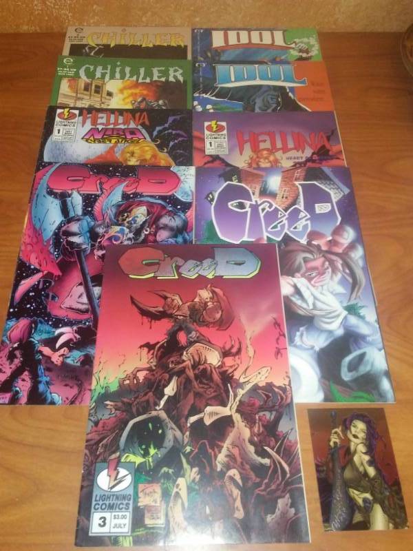 lot 450 image: 9 comics Creed, Hellina, Chiller, Idol