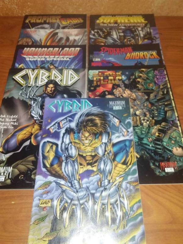 lot 480 image: 9 Marvel Maxim maximum Spider-Man, Cybrid, Prophet and more
