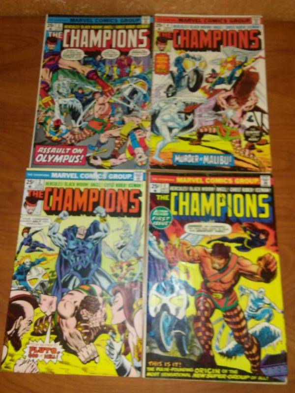 lot 509 image: Marvel the champions 1,2,3,4. 1975
