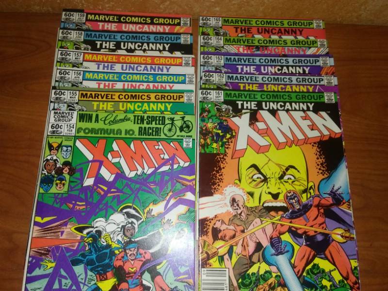 lot 520 image: 11 Marvel X-Men 154 through 165