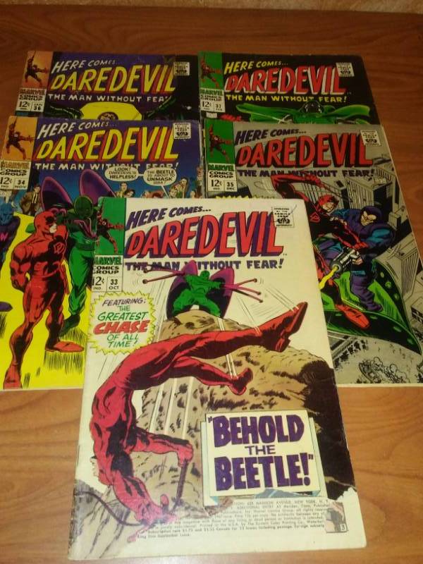 lot 540 image: 5 Marvel Daredevil