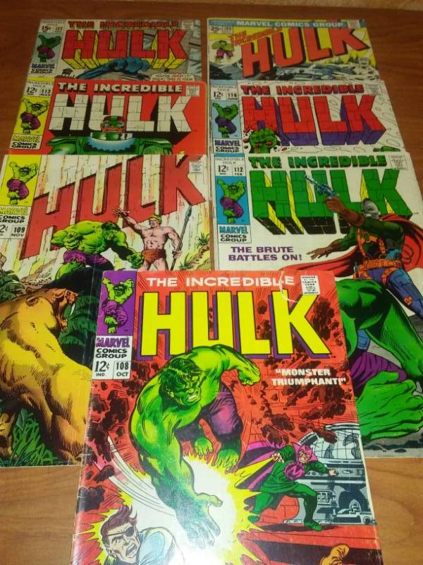 lot 543 image: 7 Hulk vol 1 issue