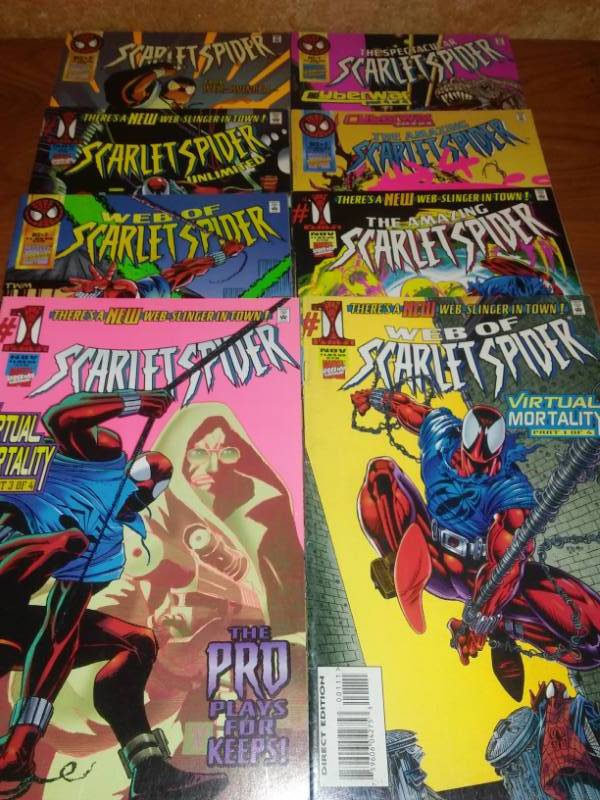 lot 545 image: 8 Scarlet Spider, Spider-Man theme