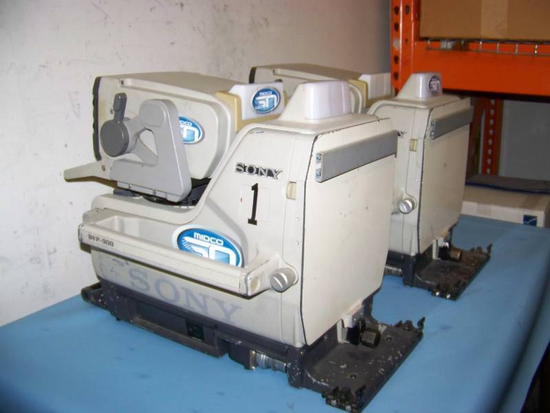 lot 54 image: (2) Sony, Studio, Color Video Broadcast Cameras with Viewing Monitors  Viewfinders and PowerHAD 1000
