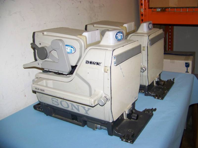 lot 53 image: (2) Sony, Studio, Color Video Broadcast Cameras with Viewing Monitors  Viewfinders and PowerHAD 1000