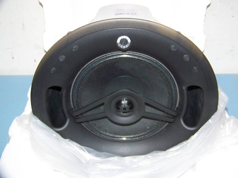 lot 33 image: (1) Crestron, SAROS, 8, 2-Way, In-Ceiling Speaker  Loudspeaker with Speaker Grille - NEW  NEVER INSTALLED