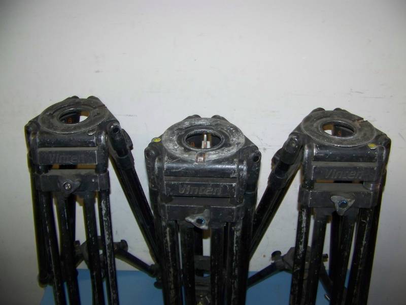 lot 73 image: (3) Vinten, Camera Tripods